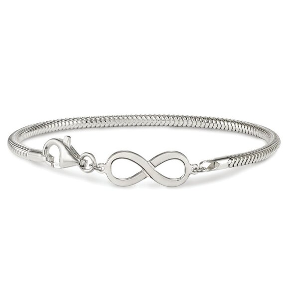 Reflection Beads Sterling Silver Infinity Symbol Bracelet - Picture 9 of 11